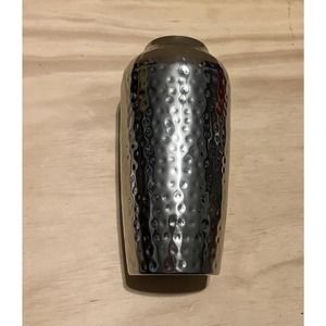 Chic Chill Stainless Vase Round Hammered New